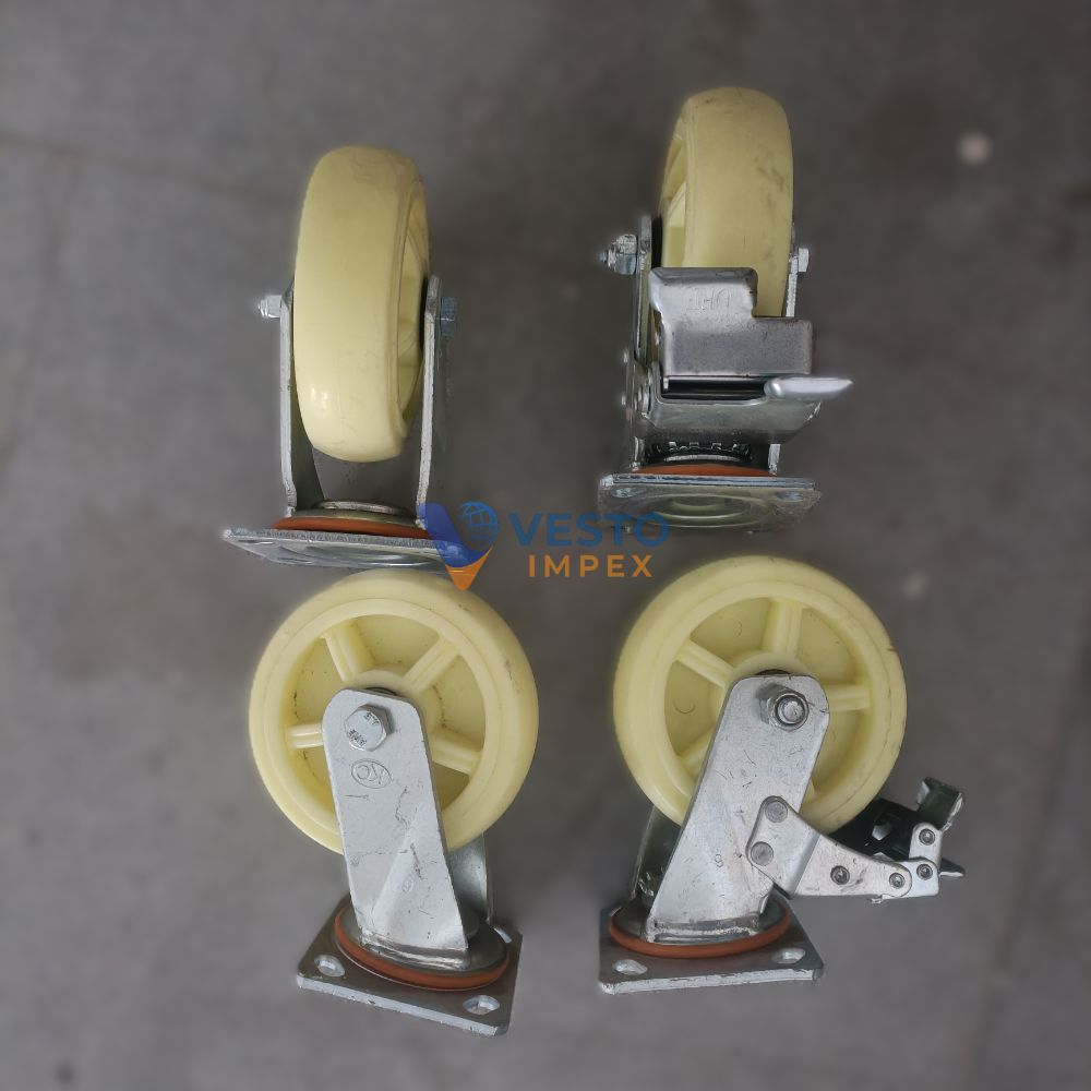6 inch Fabricated Castor Wheel Set - Image 2