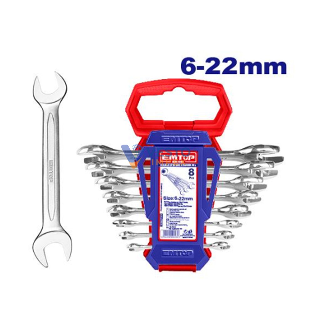 Emtop Double Open End Spanner Set
