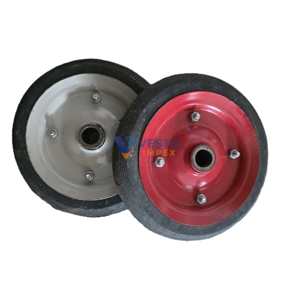 Heavy Duty  Trolley Rubber Wheel 10 x 2 inch - Image 2